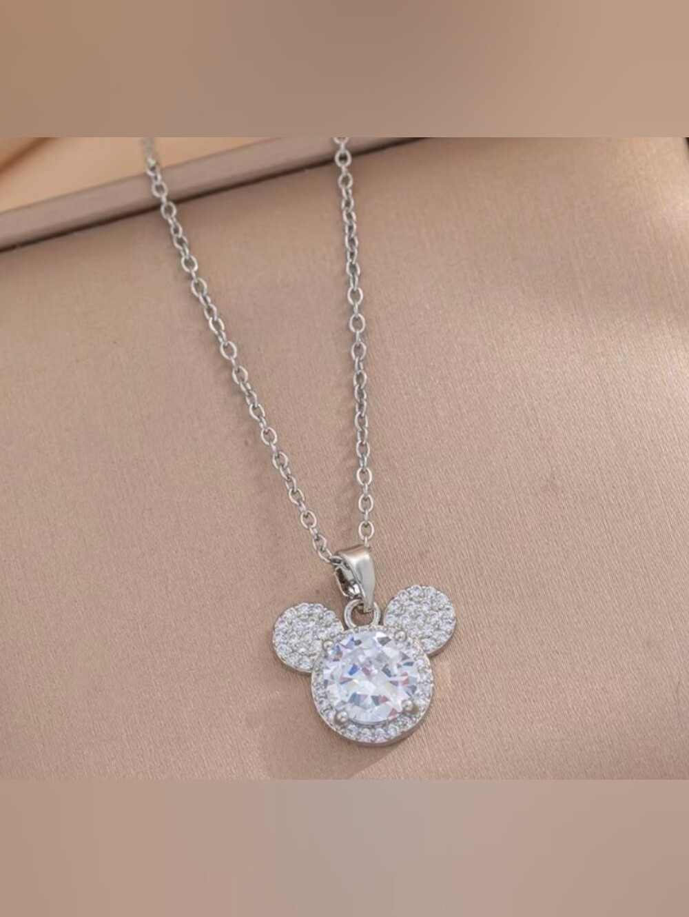 $8 Each Or Bundle 5/$20 Silver Crystal Mickey Inspired Pendant Necklace